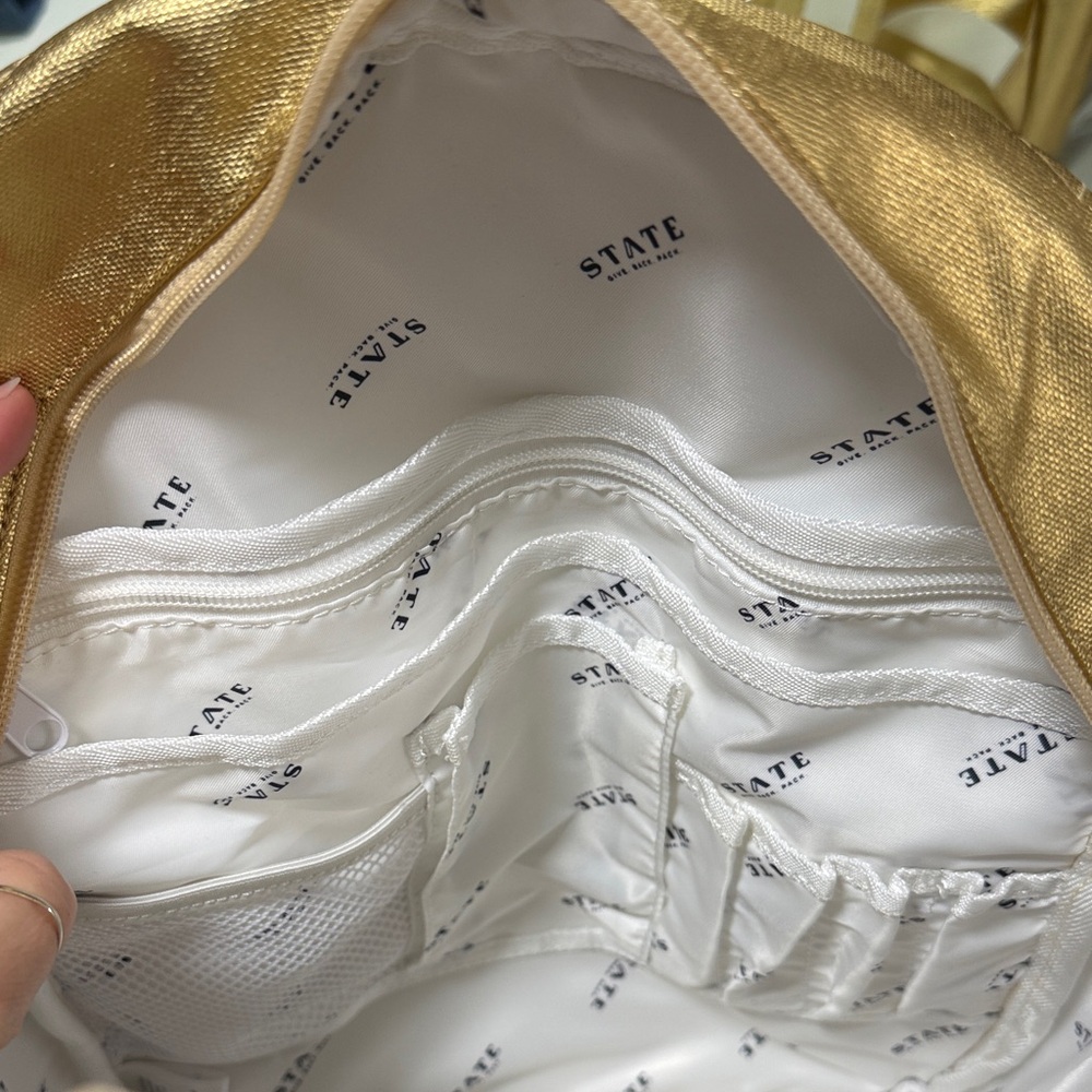 KANE BACKPACK STATE Metallic Gold Backpack BNWT - Picture 8 of 9